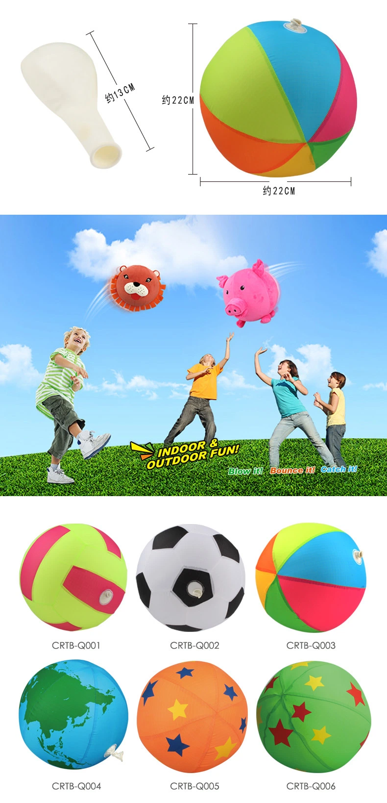 Custom Logo Swimming Children Camping Toy Ball Inflatable Sports Beach Ball