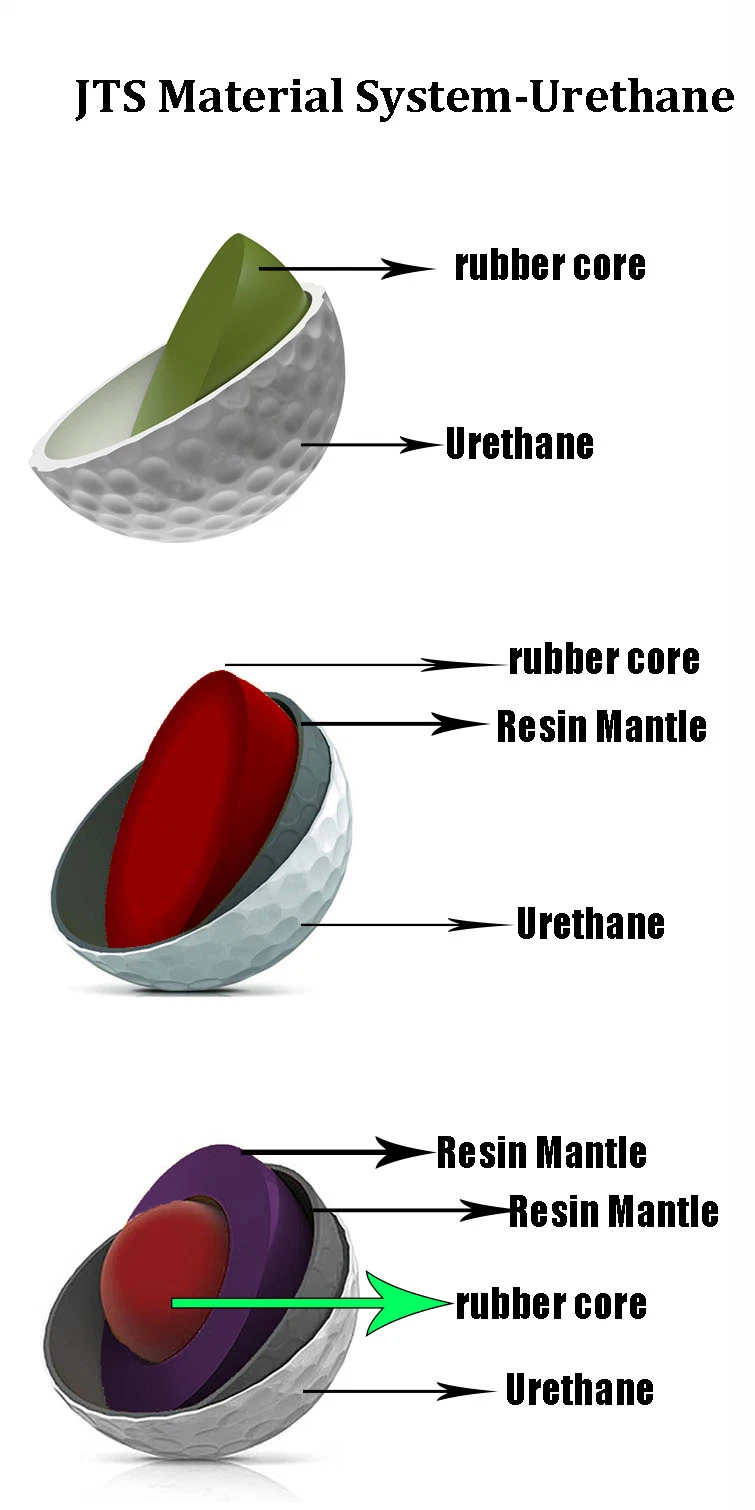 Golf Sports High Quality Urethane 2 3 4 Piece Golf Ball Design