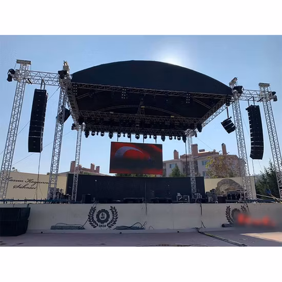Dragonstage Outdoor Portable Exhibition Concert Events Wedding Stage Lighting Show Speaker Aluminum Truss with Curved Roof LED Display Truss TUV SGS CE