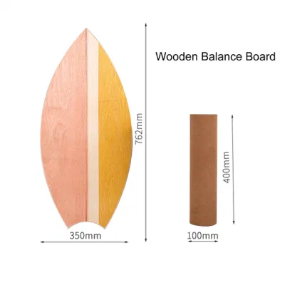 Wooden Balance Board Trainer Wobble Board for Skateboard Hockey Snowboard Surf Training